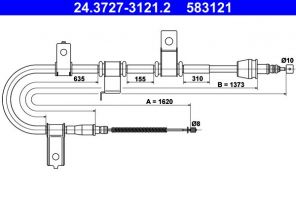 ATE 24.3727-3121.2 - Brzdové lano -