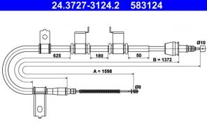 ATE 24.3727-3124.2 - Brzdové lano -