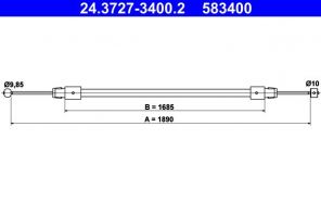 ATE 24.3727-3400.2 - Brzdové lano -