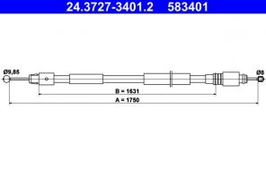 ATE 24.3727-3401.2 - Brzdové lano -