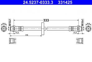 ATE 24.5237-0333.3 - Brzdová hadica -