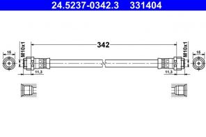 ATE 24.5237-0342.3 - Brzdová hadica -