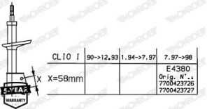 Monroe G7485 - Tlmič pruženia -