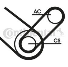 Contitech 4PK874 ELAST T1 - Sada klinového rebrovaného remeňa -