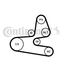 Contitech 6PK1564K1 - Sada klinového rebrovaného remeňa -