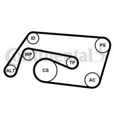 Contitech 6PK2260K2 - Sada klinového rebrovaného remeňa -