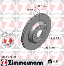 Zimmermann 100.3309.20 - Brzdový kotúč -