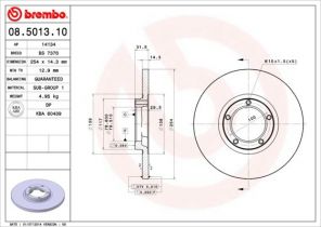 Brembo 08.5013.10 - Brzdový kotúč -