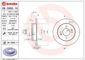 Brembo 08.C650.11 - Brzdový kotúč -