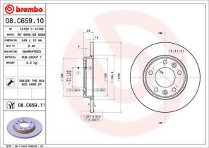 Brembo 08.C659.11 - Brzdový kotúč -