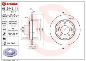 Brembo 08.D445.11 - Brzdový kotúč -