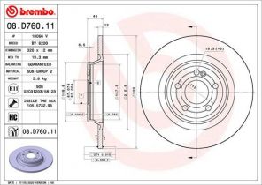 Brembo 08.D760.11 - Brzdový kotúč -