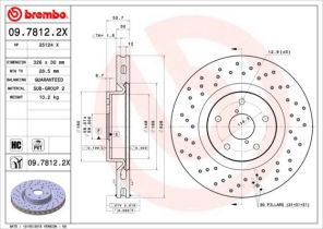 Brembo 09.7812.2X - Brzdový kotúč -