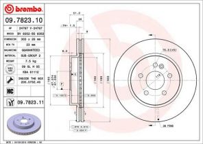 Brembo 09.7823.11 - Brzdový kotúč -