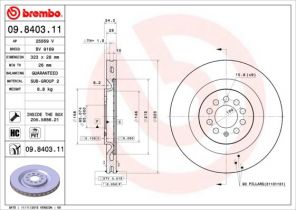 Brembo 09.8403.11 - Brzdový kotúč -