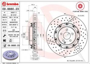 Brembo 09.8880.23 - Brzdový kotúč -