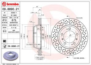 Brembo 09.8890.21 - Brzdový kotúč -