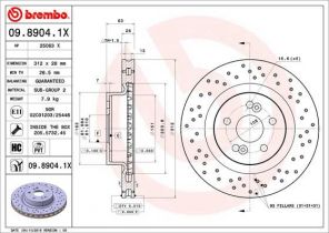 Brembo 09.8904.1X - Brzdový kotúč -