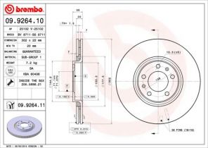 Brembo 09.9264.11 - Brzdový kotúč -