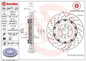 Brembo 09.9477.23 - Brzdový kotúč -