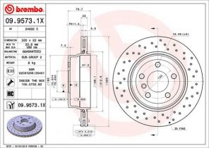 Brembo 09.9573.1X - Brzdový kotúč -