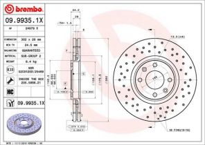 Brembo 09.9935.1X - Brzdový kotúč
