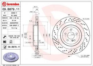 Brembo 09.B879.11 - Brzdový kotúč