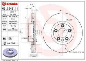 Brembo 09.C549.11 - Brzdový kotúč
