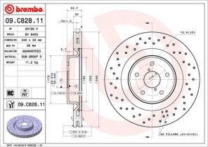 Brembo 09.C828.11 - Brzdový kotúč