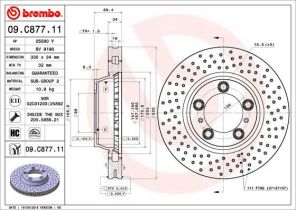 Brembo 09.C877.11 - Brzdový kotúč
