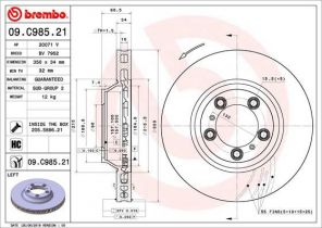 Brembo 09.C985.21 - Brzdový kotúč