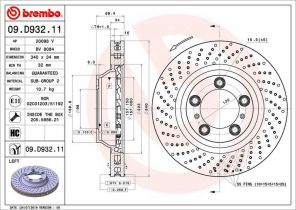 Brembo 09.D932.11 - Brzdový kotúč