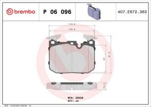 Brembo P 06 096X - Brzdové platničky -