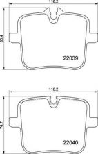 Brembo P 06 109 - Brzdové platničky -