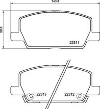 Brembo P 07 012 - Brzdové platničky -