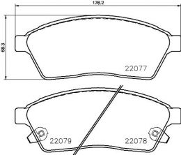 Brembo P 09 009 - Brzdové platničky -