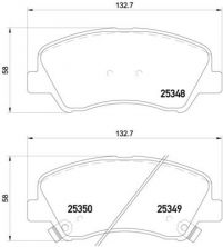 Brembo P 18 025 - Brzdové platničky -