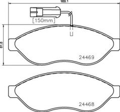 Brembo P 23 144 - Brzdové platničky -