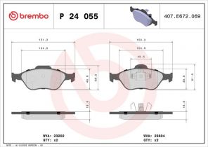Brembo P 24 055X - Brzdové platničky -