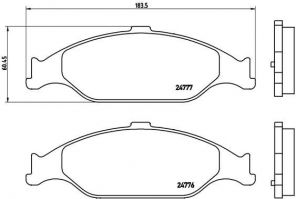 Brembo P 24 082 - Brzdové platničky -
