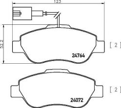 Brembo P 24 150 - Brzdové platničky -