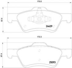 Brembo P 24 159 - Brzdové platničky -
