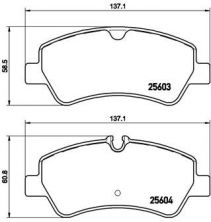 Brembo P 24 160 - Brzdové platničky -