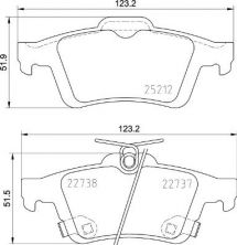 Brembo P 24 216 - Brzdové platničky -