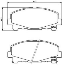 Brembo P 28 043X - Brzdové platničky -