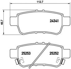 Brembo P 28 062 - Brzdové platničky -