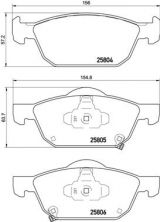 Brembo P 28 076 - Brzdové platničky -