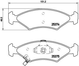 Brembo P 30 062 - Brzdové platničky -