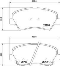 Brembo P 30 073X - Brzdové platničky -
