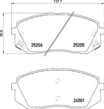 Brembo P 30 093 - Brzdové platničky -